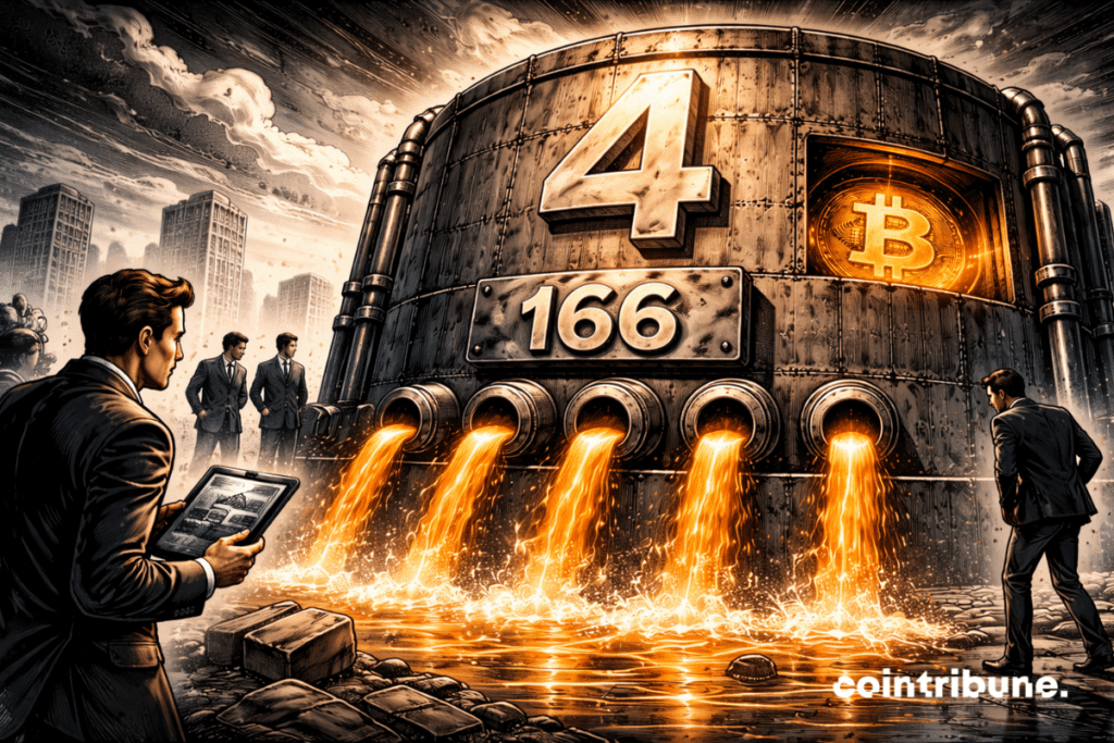 Un immense réservoir se vide sous les yeux d’investisseurs Bitcoin, ce qui symbolise les retraits d'ETF.