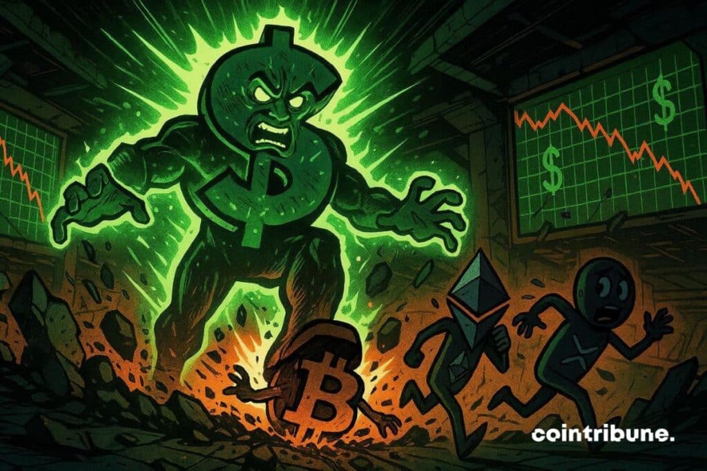 The strong and powerful Dollar that crushes Bitcoin and the crypto market.