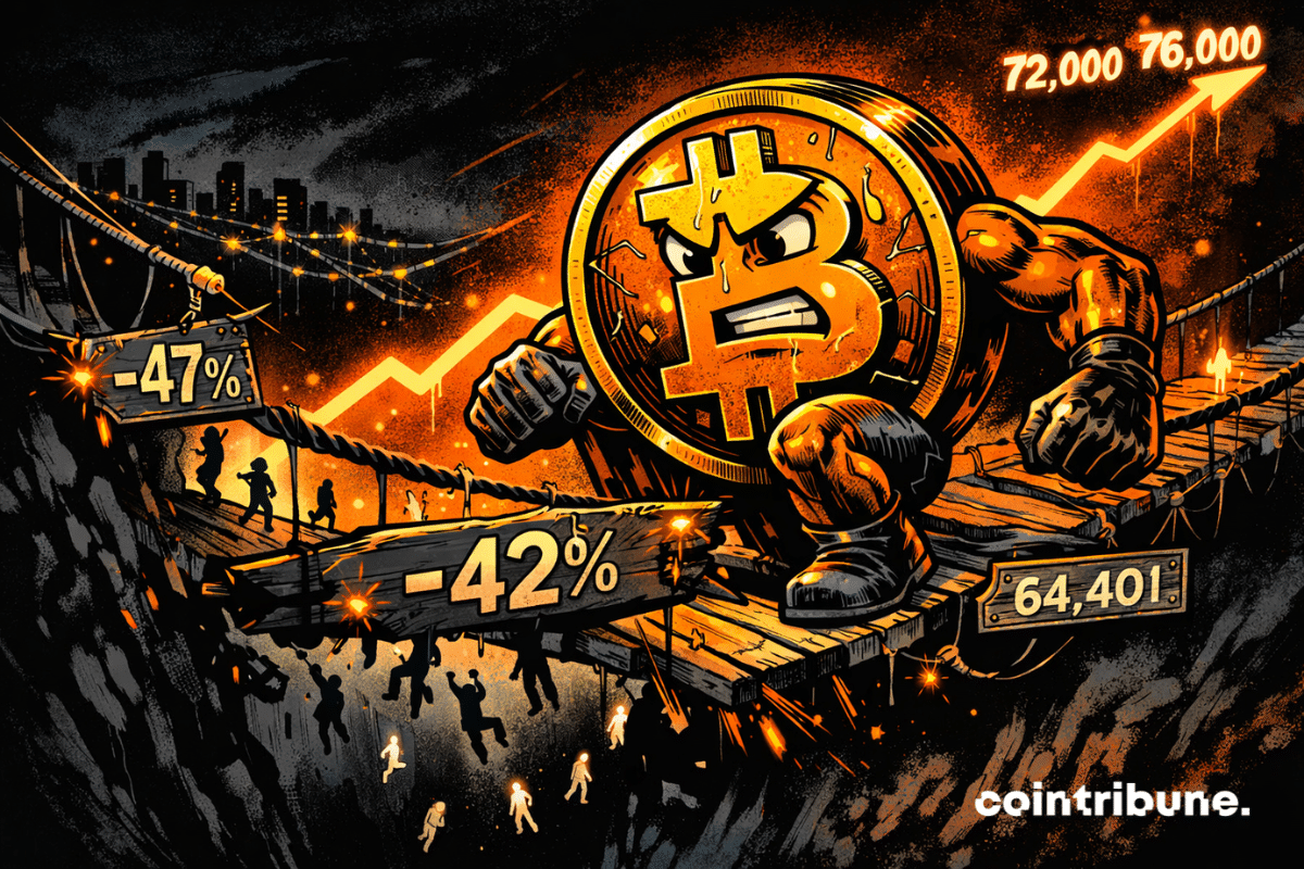 Le Bitcoin vacille, un pont s’effondre et des adresses chutent dramatiquement