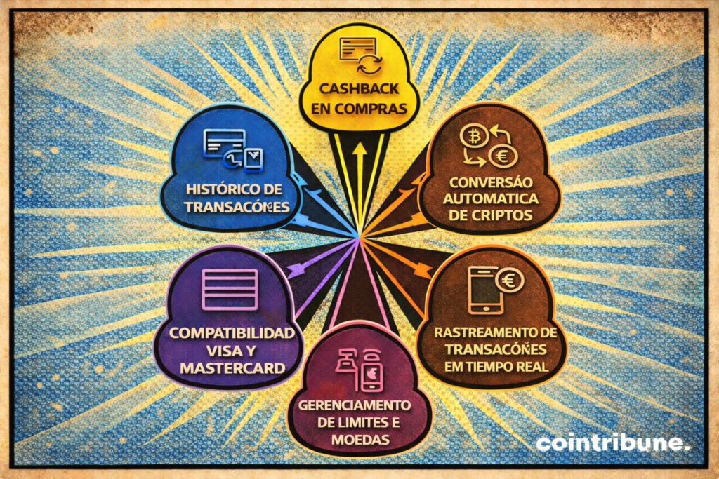 O cartão Bybit permite pagar em cripto com cashback e conversão automática, compatível com Visa e Mastercard.