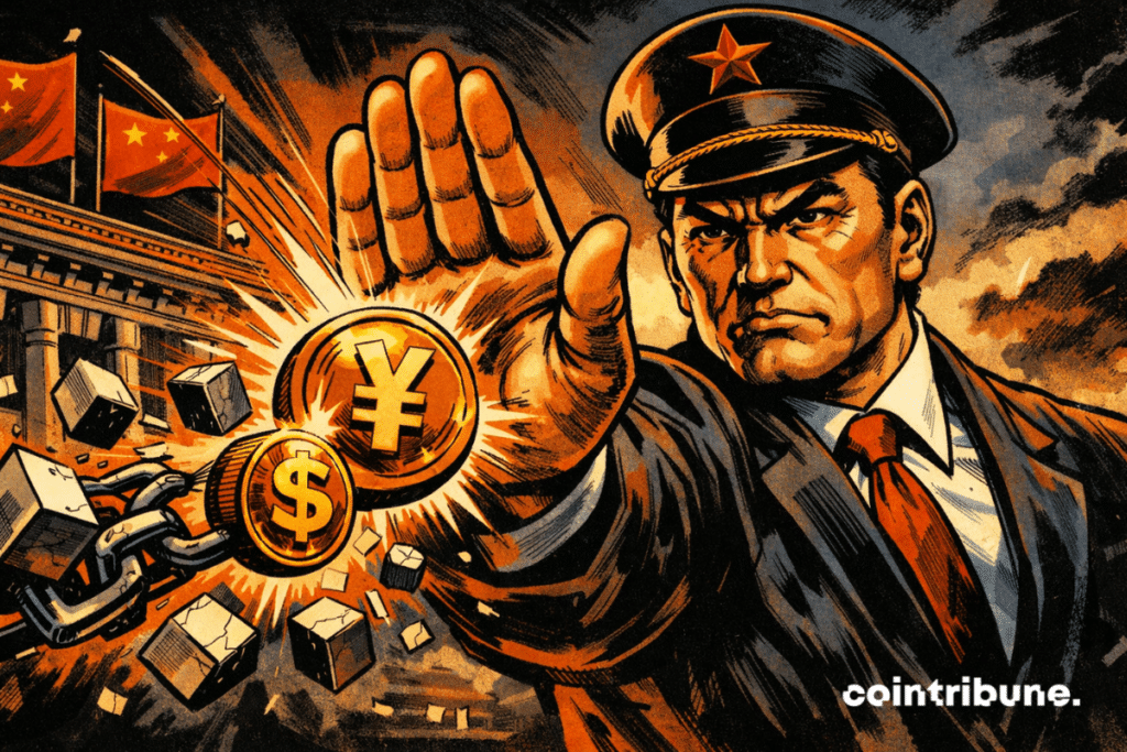 Um funcionário chinês suspendeu abruptamente os tokens digitais, simbolizando a proibição de stablecoins e da tokenização atrelada ao yuan oficial.