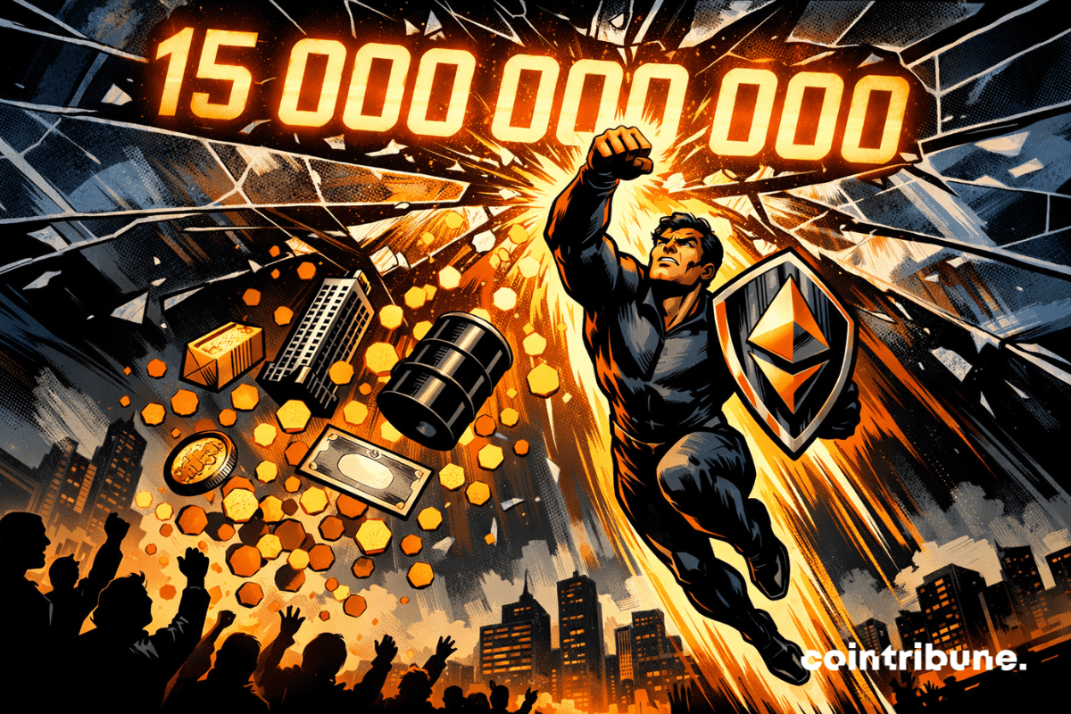 Héros Ethereum franchissant “15 000 000 000”