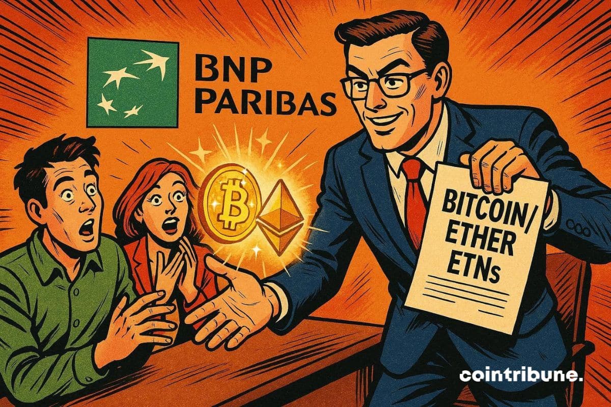 A BNP Paribas banker who offers Bitcoin and Ether ETNs to his clients in France.