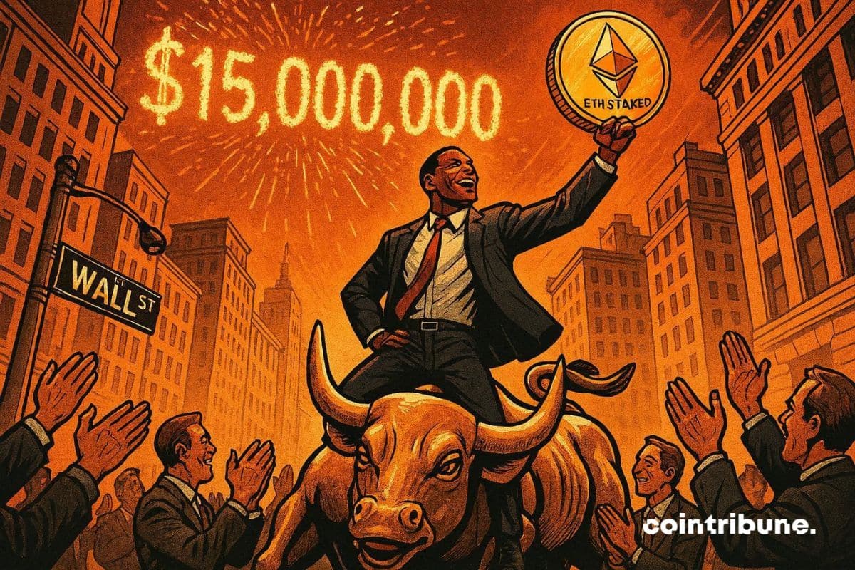 L’ETF Ethereum avec Staking de BlackRock accueilli en héros à Wall Street avec 15,5 millions de dollars au lancement.
