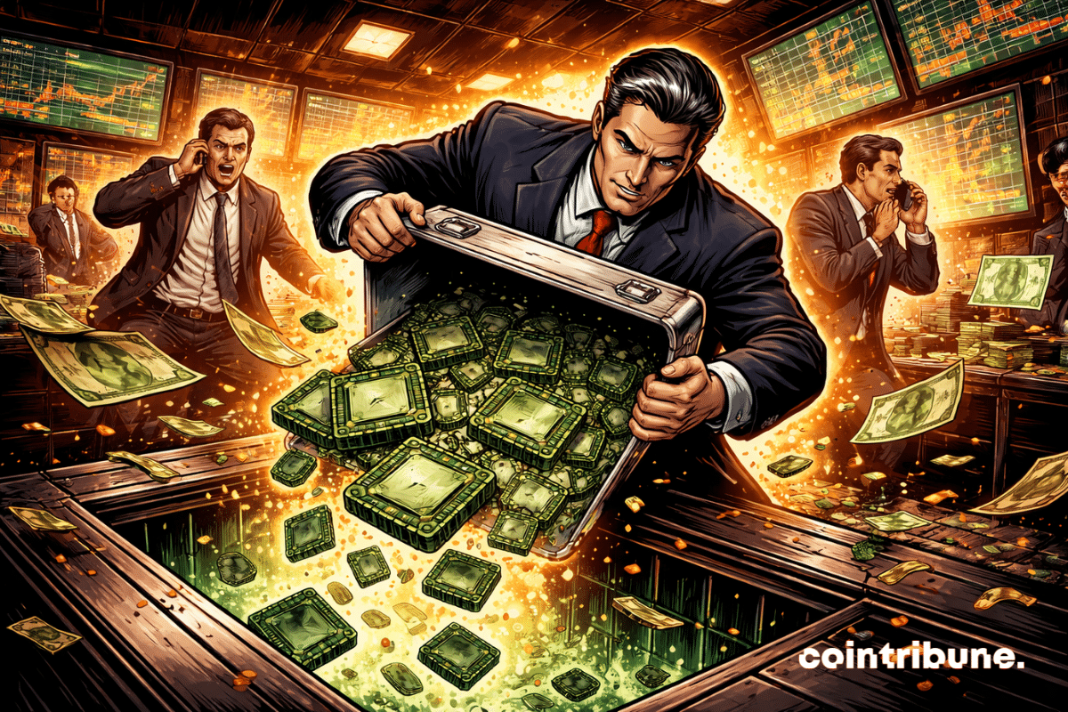 Bourse en panique, ventes massives.