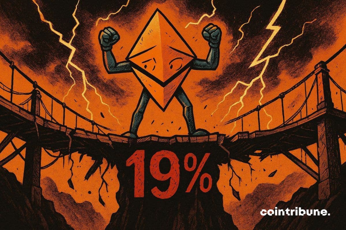 Ethereum triumphant but risks a 19% drop.