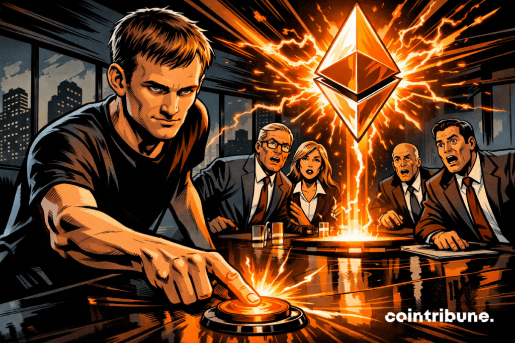 Vitalik Buterin stages an Ether staking scene