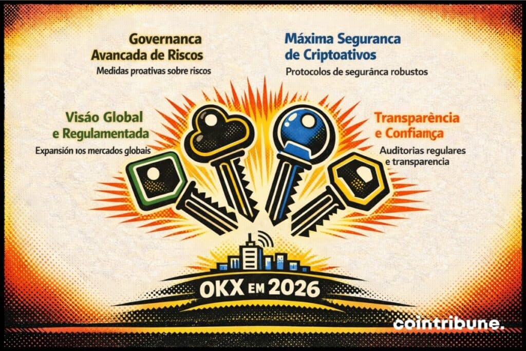 Destaque para as medidas de segurança implementadas pela exchange de criptomoedas OKX