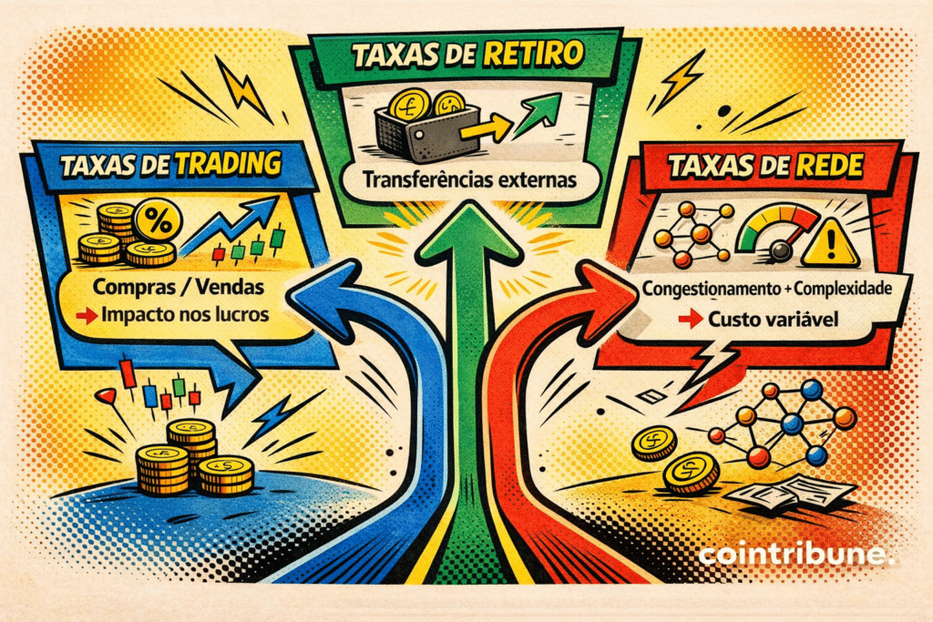 Foco na tipologia de tarifas aplicáveis na OKX