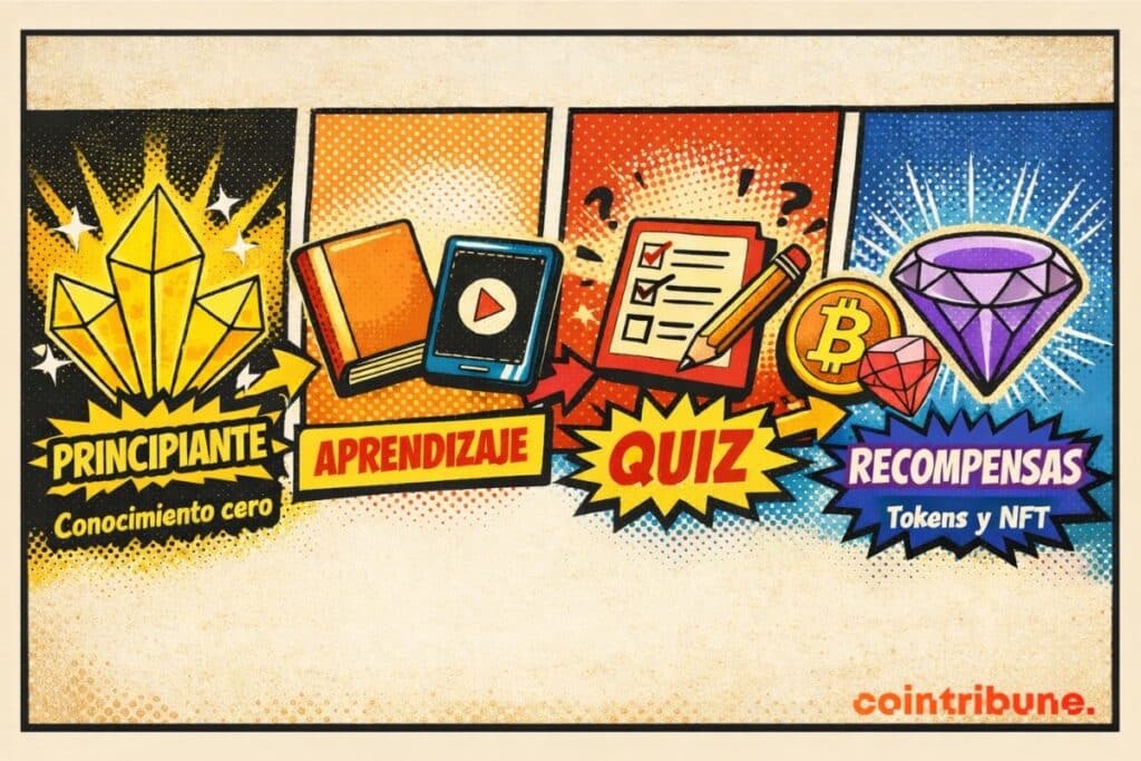 Los pasos sucesivos para aprender y ganar en OKX gracias a su knowledge hub.