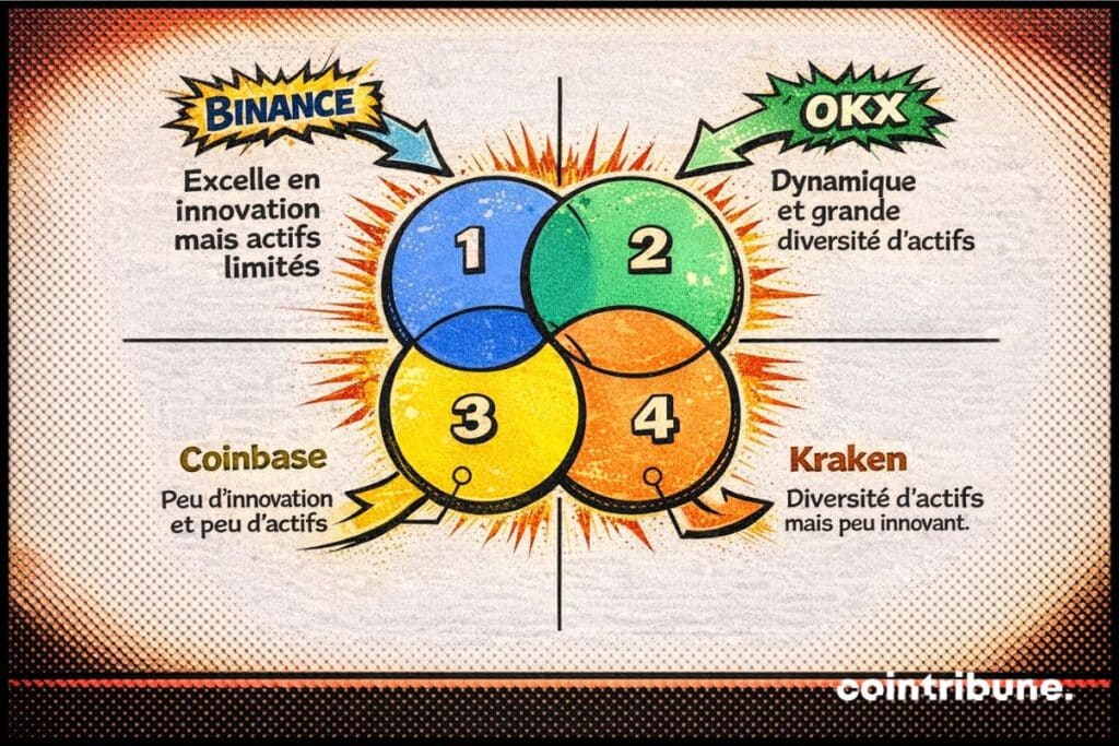 OKX vs la concurrence : offre d'actifs et innovation