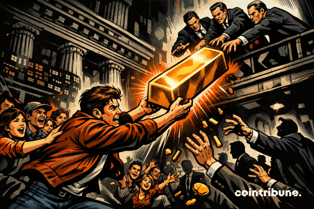 Un particulier attrape un lingot d’or lancé par des traders