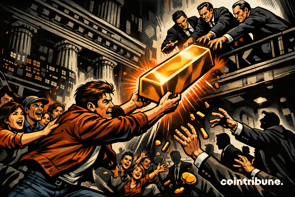 Un particulier attrape un lingot d’or lancé par des traders