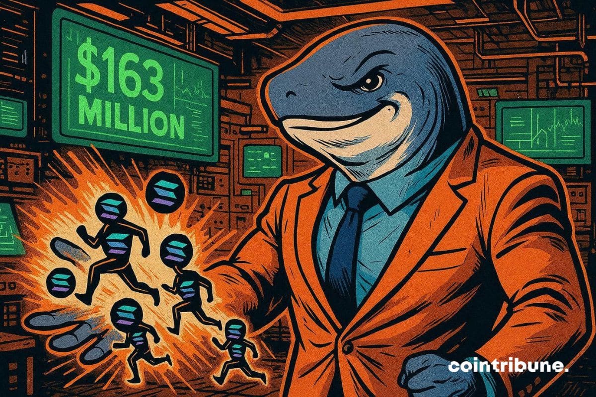 Une baleine Solana qui déverrouille 163 millions $ de SOL en Staking crypto.