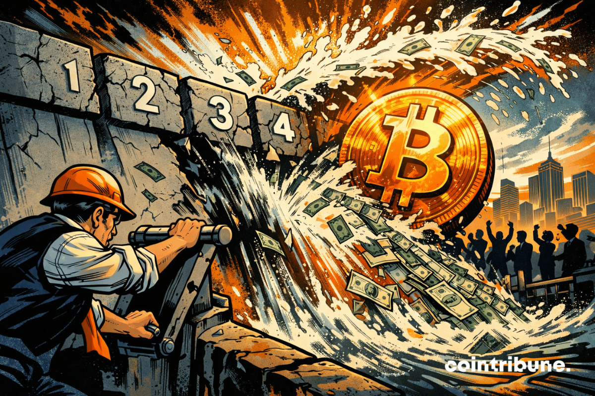 The dam breaks, unleashing a wave of money carrying Bitcoin