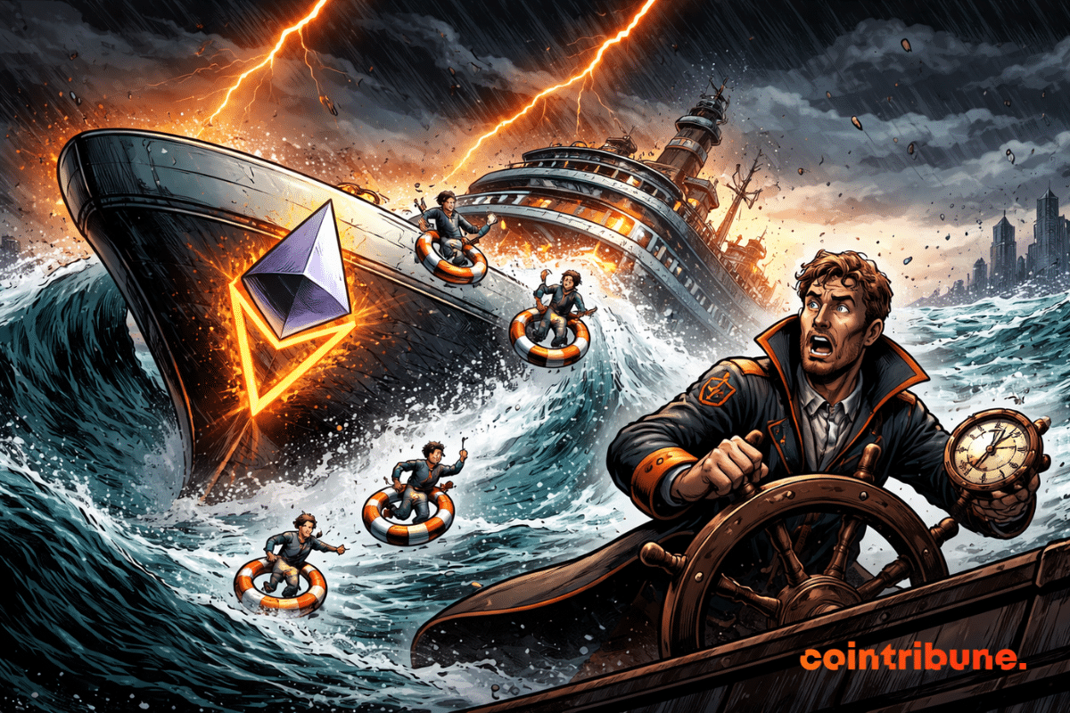 An Ethereum ship sinks as crypto investors flee in panic