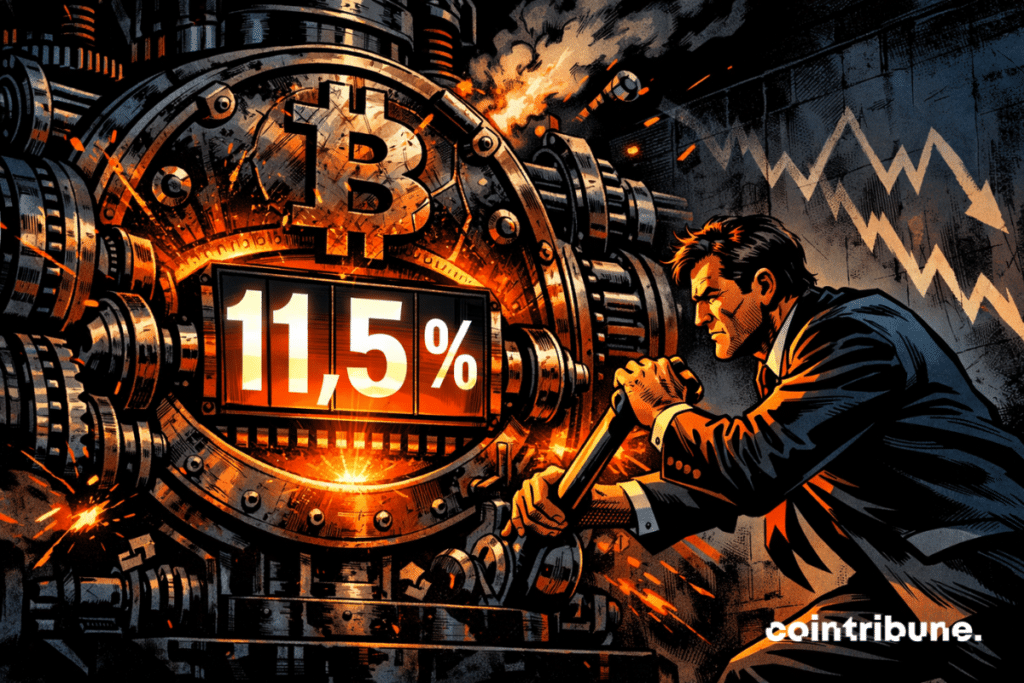 Un dirigeant force une machine Bitcoin affichant 11,5 % incandescent
