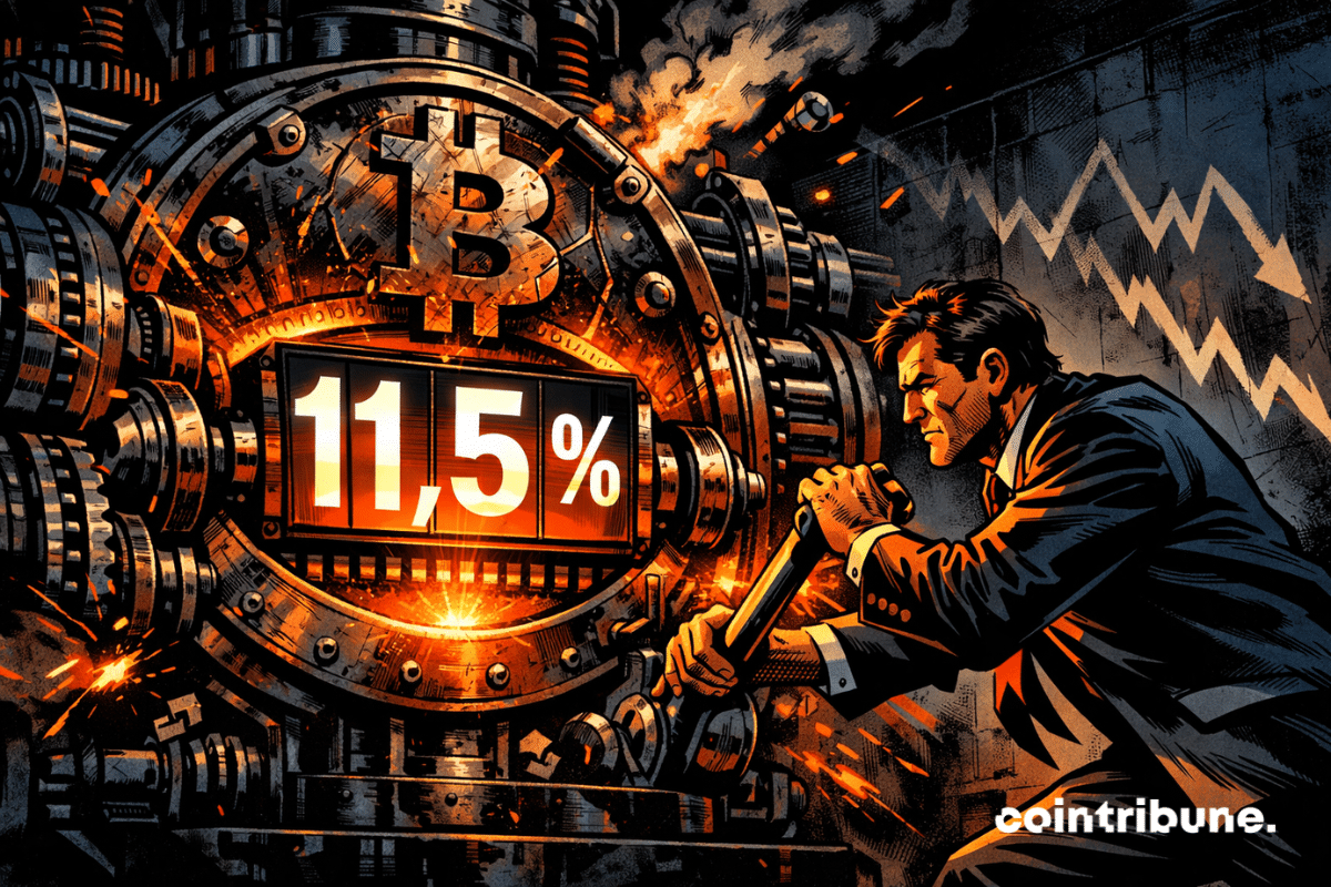 Un dirigeant force une machine Bitcoin affichant 11,5 % incandescent