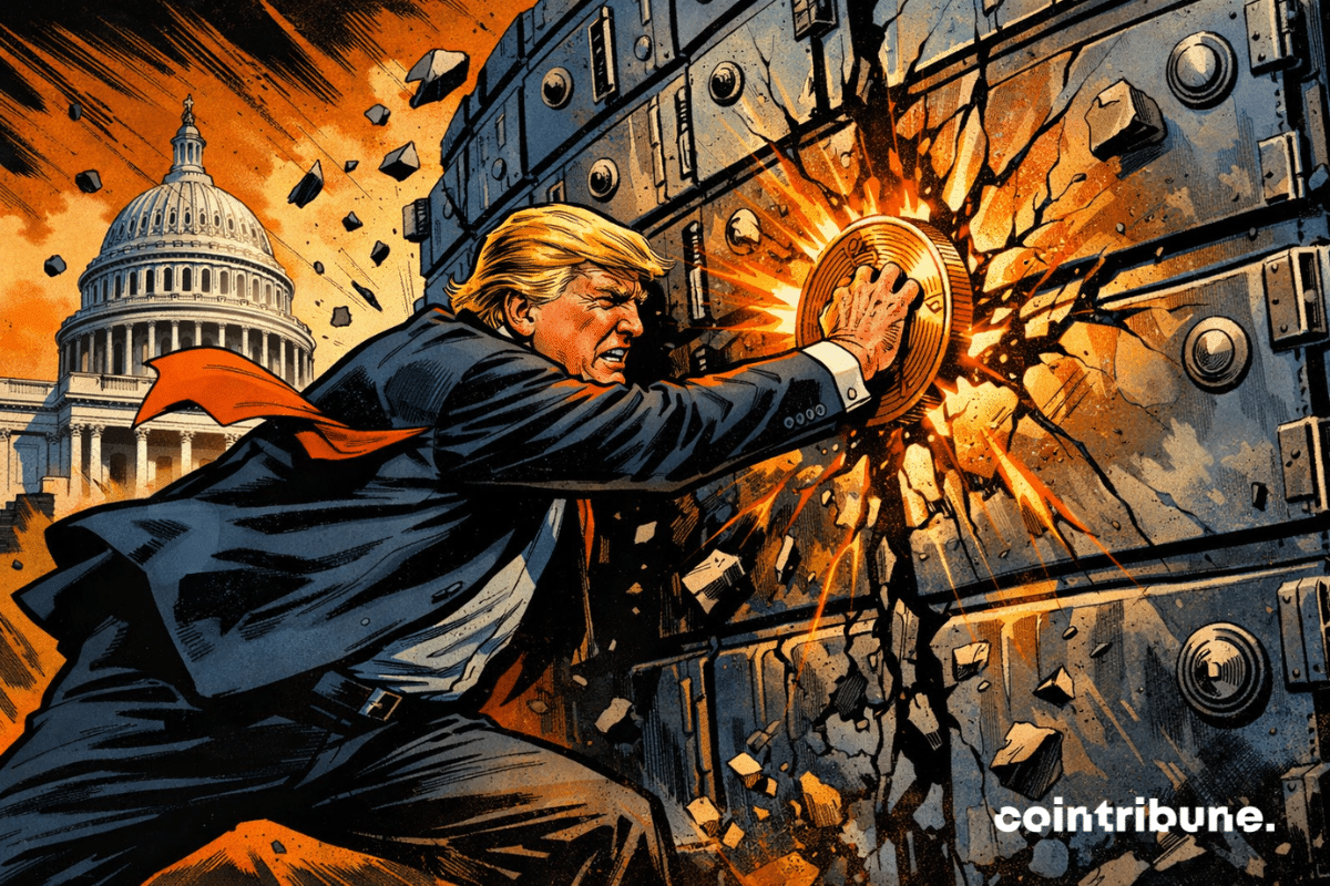 Trump brise le mur des banques avec une pièce crypto
