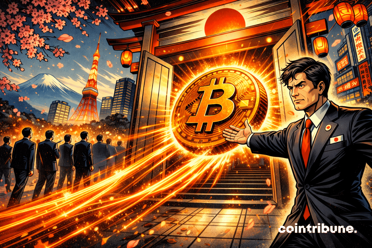 Responsable japonais guidant une crypto vers la finance régulée.