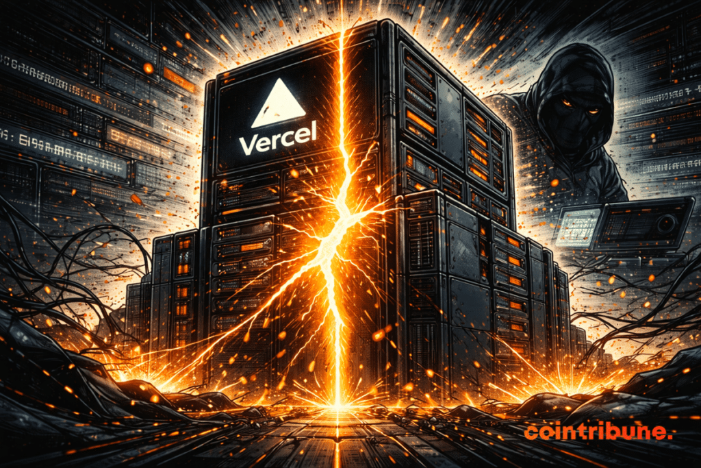 A compromised digital infrastructure unleashes violent energy, while a menacing figure exploits the flaw in a now-vulnerable system