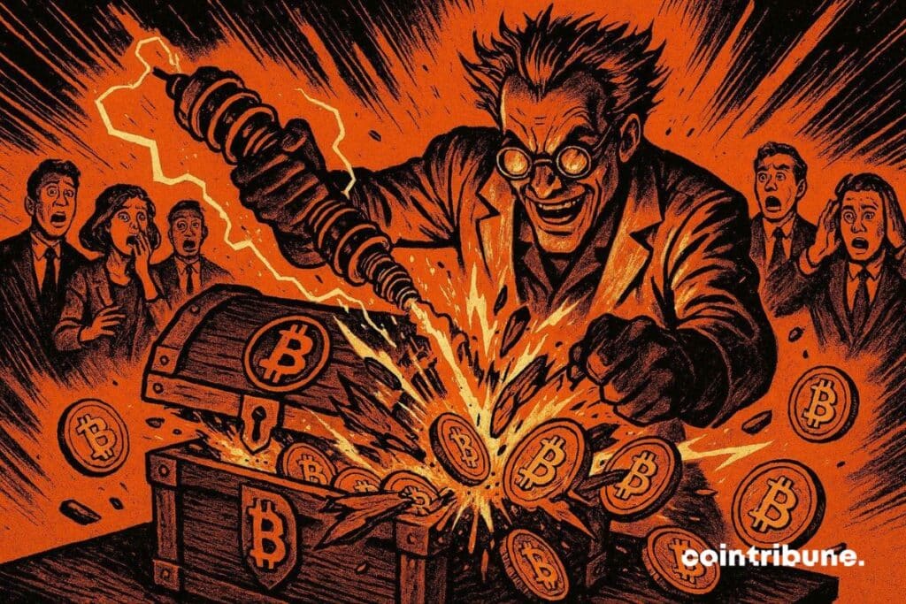 A researcher who breaks crypto security with a quantum computer.