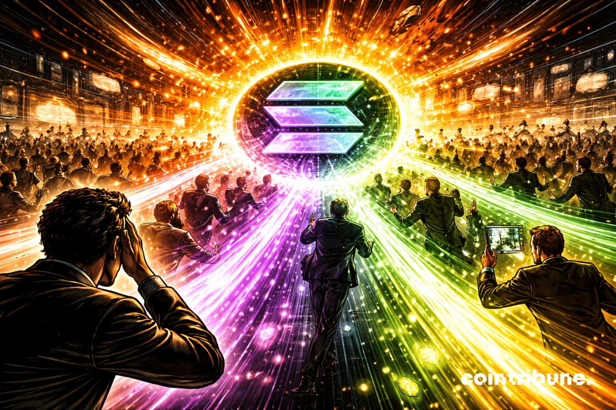 In a trading room, traders’ activity is focused on Solana.