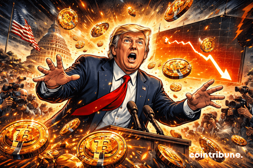 Trump au milieu d’un scandale crypto et de jetons en chute.