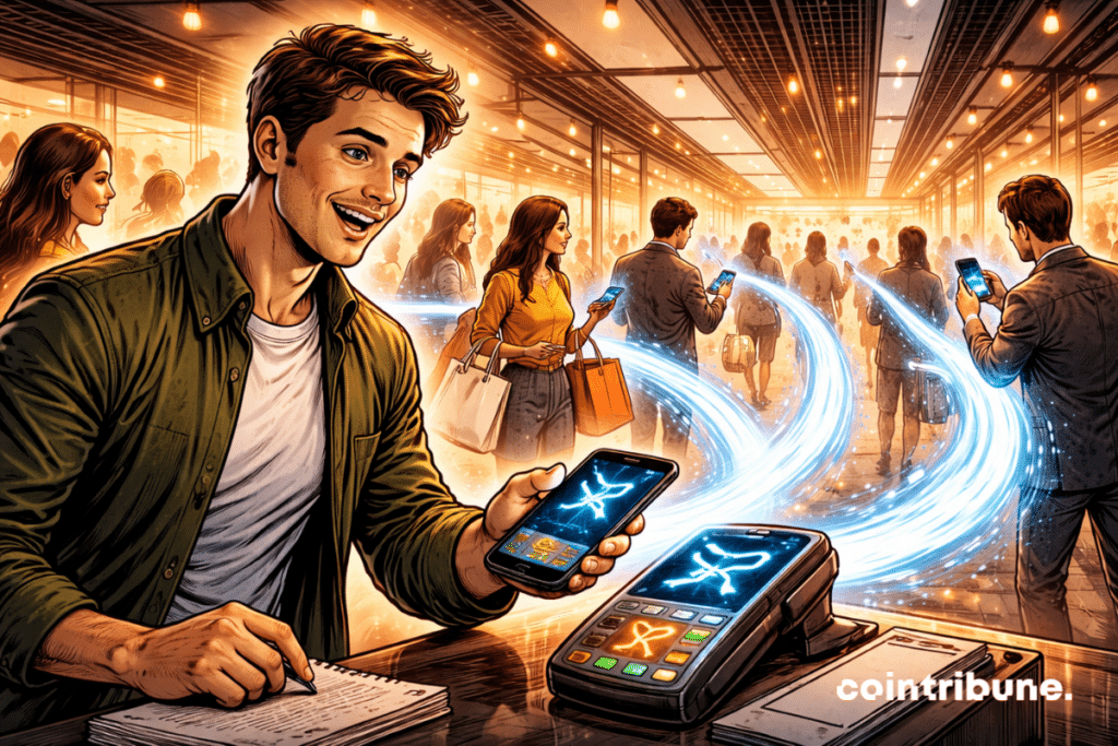 Rakuten customers use XRP as a payment method in a shopping mall.