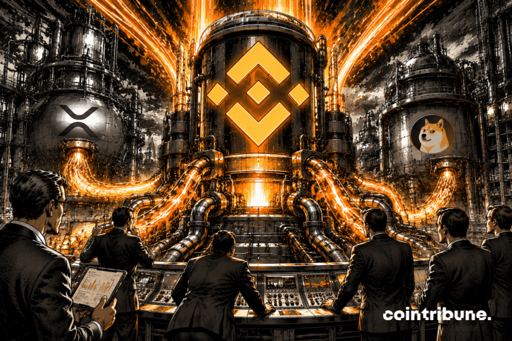 An immense financial reactor is receiving growing energy inflows. Operators are monitoring the increase in its activity, symbolizing the rise in BNB's open interest.