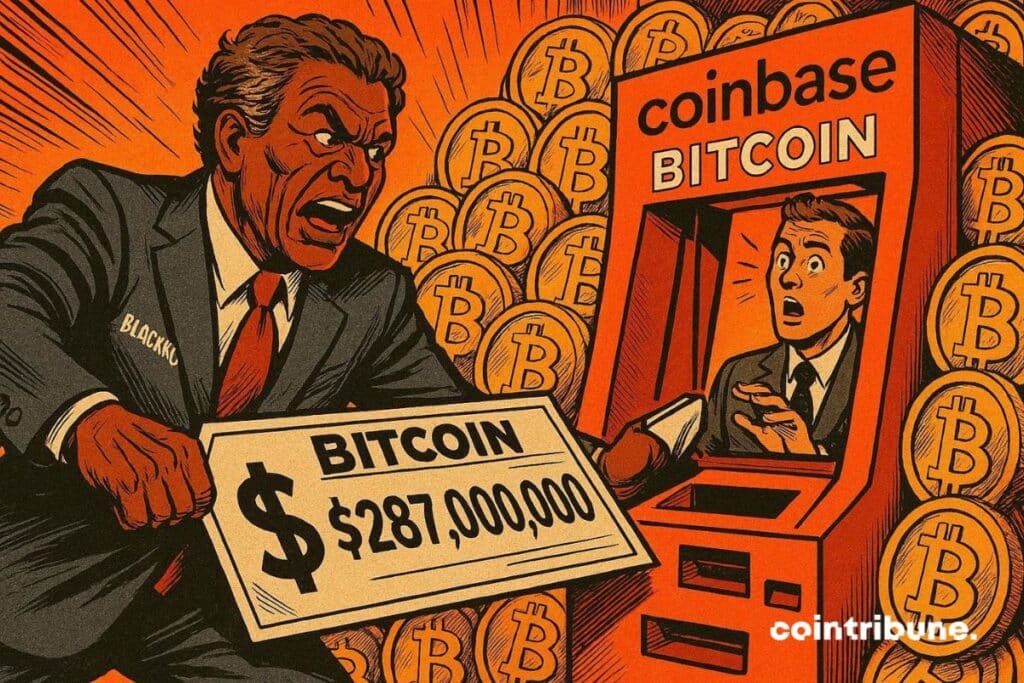 A BlackRock executive who deposited 7 million worth of bitcoin on Coinbase.