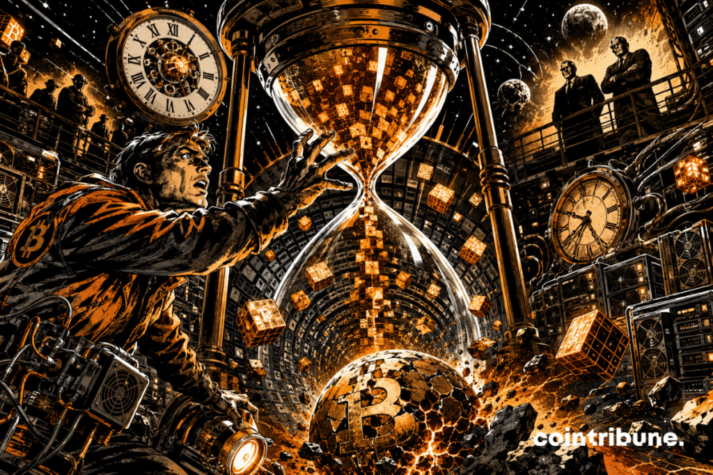The Bitcoin hourglass triggers a cosmic race toward the halving