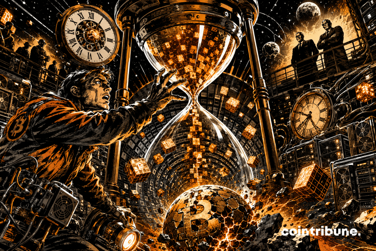 The Bitcoin hourglass triggers a cosmic race toward the halving