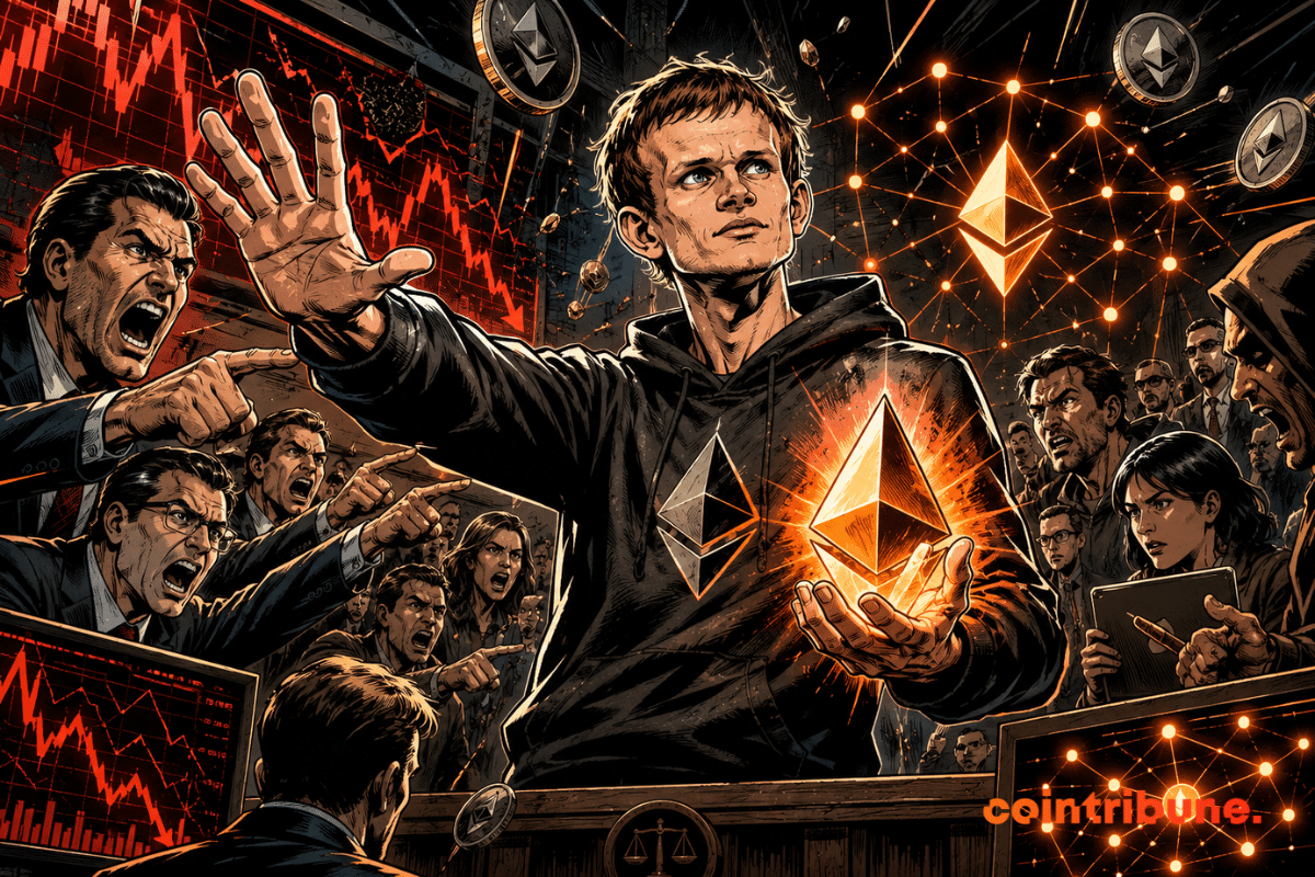 Vitalik Buterin defends Ethereum under pressure against an angry crowd