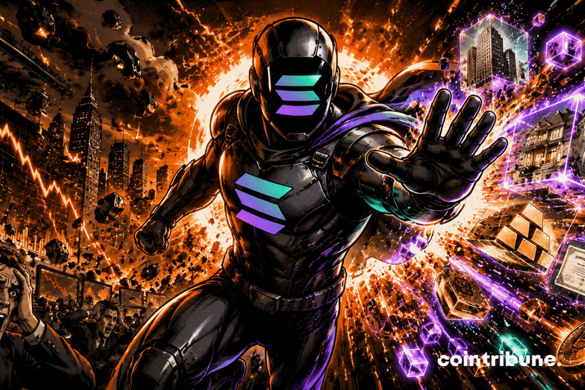 Solana résiste au crash crypto activité record RWA explosifs traders paniqués tempête financière cyberpunk domination blockchain revenus numériques croissance spectaculaire