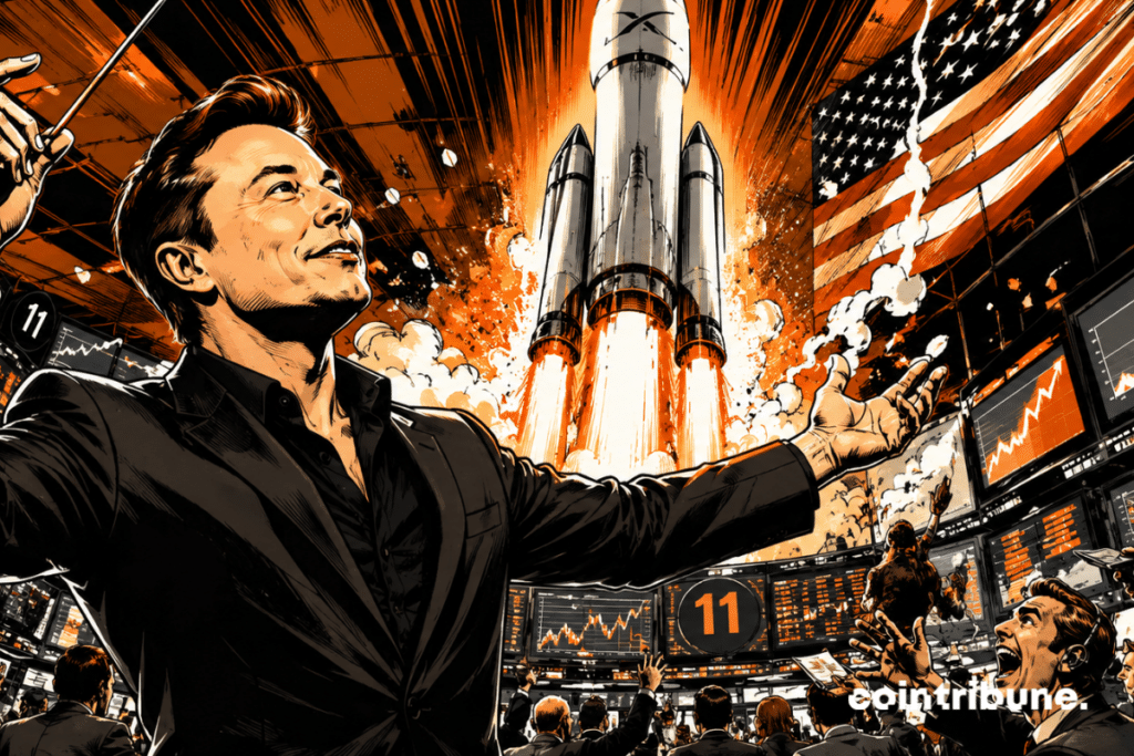 Lancement de SpaceX d'Elon Musk explosif sur le marché boursier