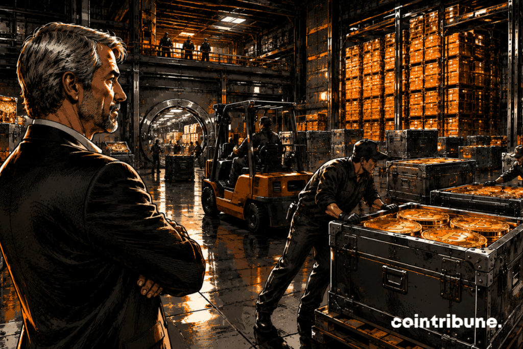 En un gigantesco almacén repleto de cajas fuertes metálicas, los operadores de Strategy de Michael Saylor trasladan discretamente enormes monedas de bitcoin.