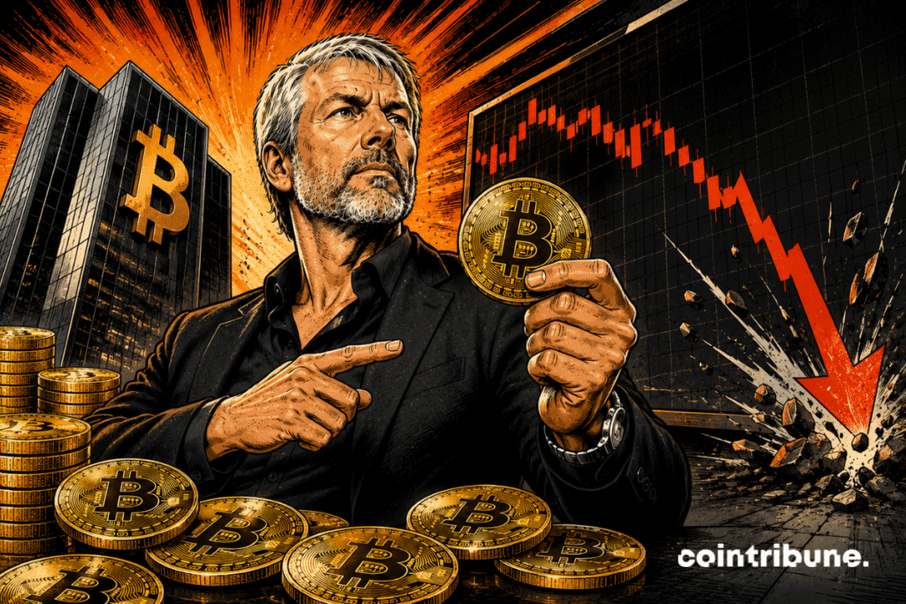 Saylor observa la caída de Bitcoin y del mNAV de Strategy.