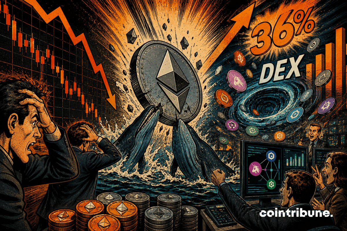 Ethereum’s drop is matched by a surge in DEX activity