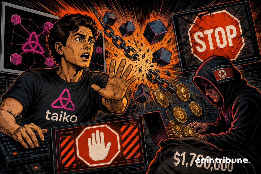 Un operador de Taiko detiene la red mientras un hacker roba criptomonedas.