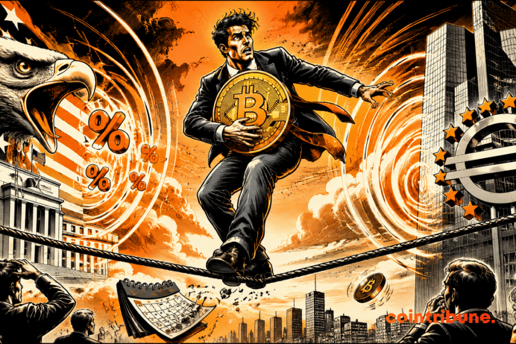 A crypto investor is walking a tightrope between the U.S. and Europe, as inflation and interest rates threaten to upset the balance.