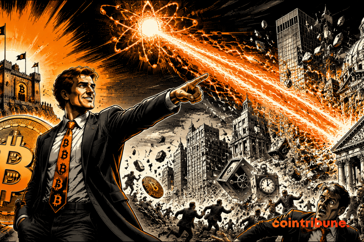 Un rayon quantique frappe les banques en plein chaos, tandis que Bitcoin demeure solide face à la menace technologique.