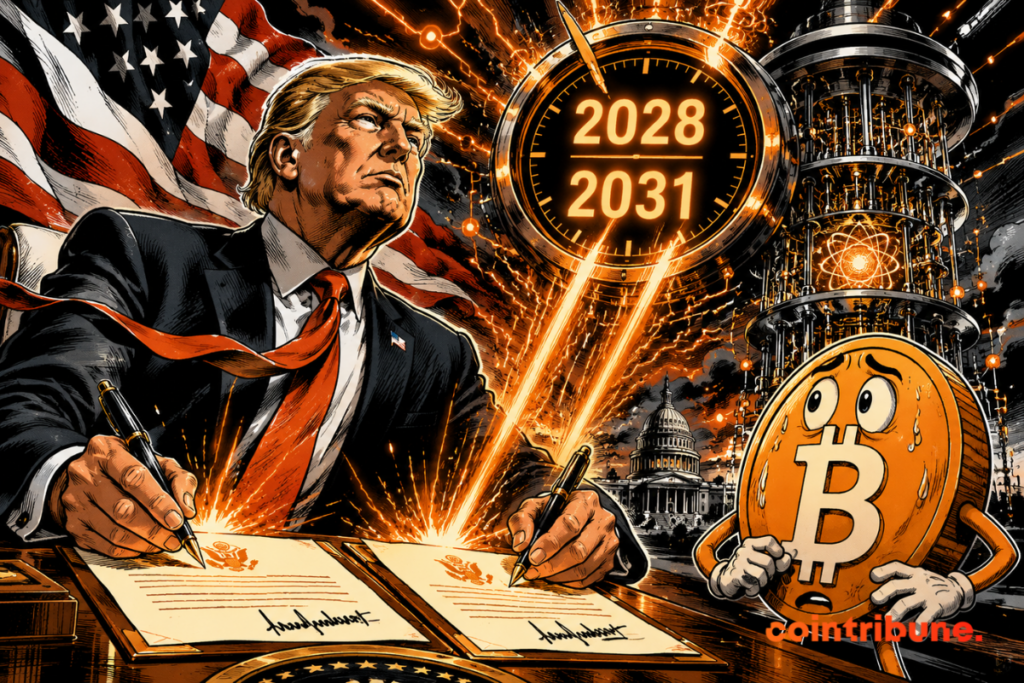Trump signs two executive orders, Bitcoin uneasy as the quantum clock ticks
