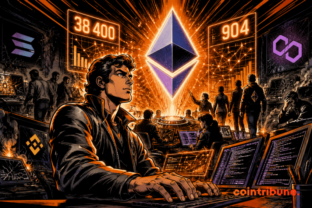 Ethereum écrase la concurrence dans une guerre crypto cyberpunk rétro