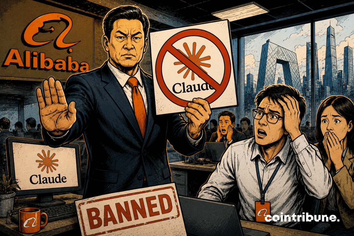 Un dirigeant interdit Claude dans les bureaux d’Alibaba, provoquant la surprise et l’inquiétude parmi les employés présents.