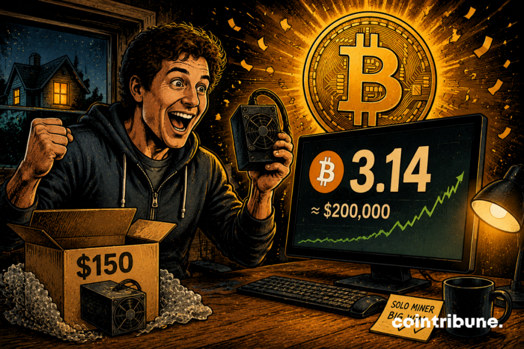 A solo miner celebrates an incredible Bitcoin windfall, turning a small personal venture into an unexpected financial success.