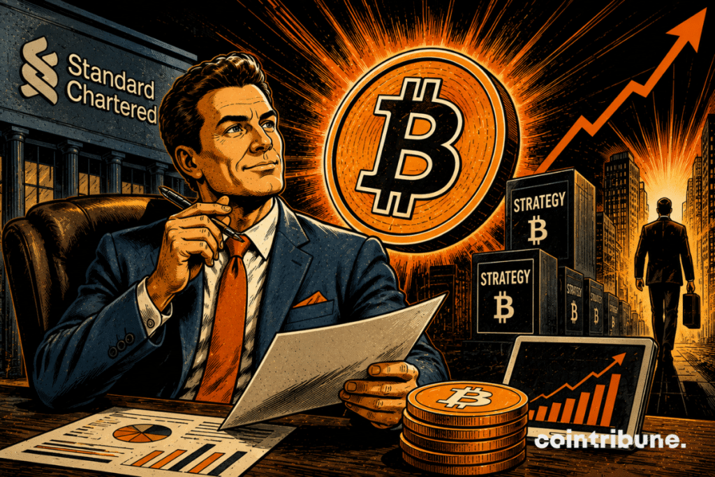 Um executivo do Standard Chartered observa com otimismo os documentos de Bitcoin da Strategy.
