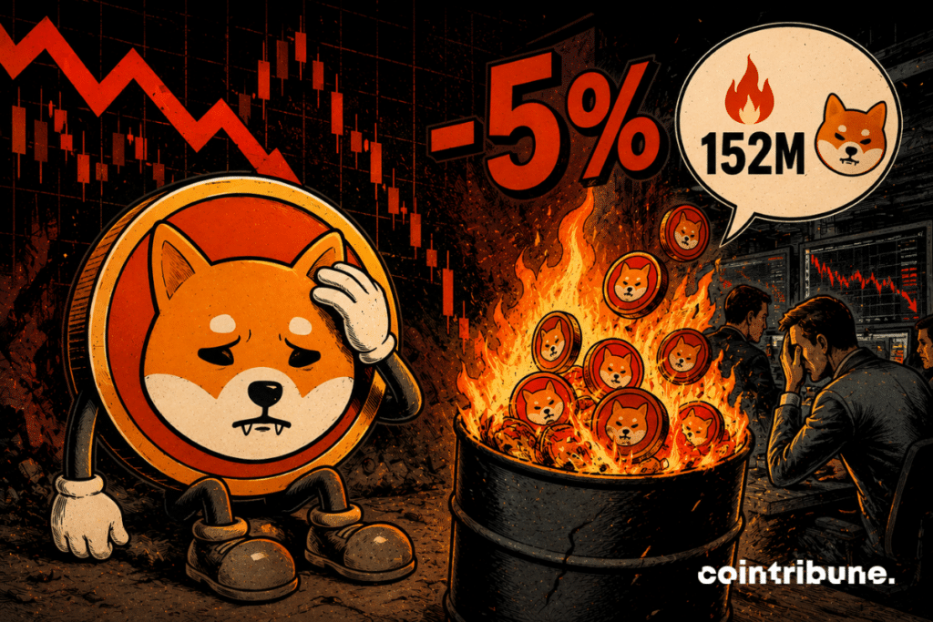 Shiba Inu falls despite a massive token burn, illustrating a hesitant market where reduced supply isn’t enough.