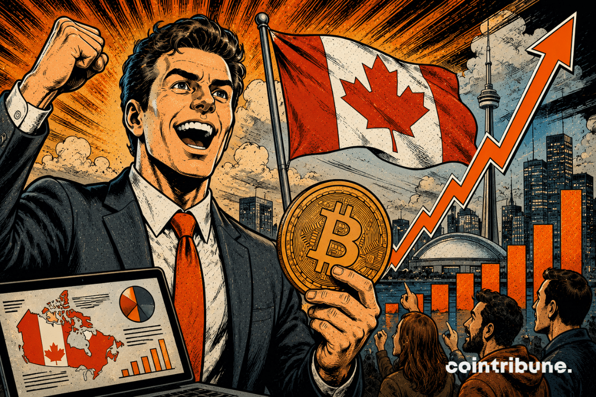 Un trader crypto du Canada affiche son euphorie.