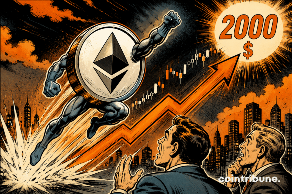 Illustration of Ethereum soaring toward ,000, symbolizing the price rebound and renewed investor optimism.